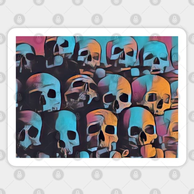 Skulls Sticker by MarcyRangel